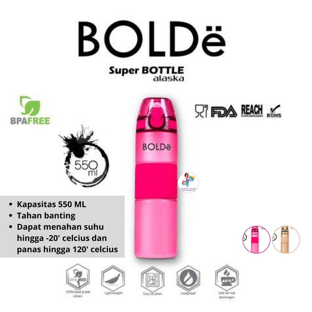 Bolde Botol Minum / Super Bottle Alaska 550 ML
