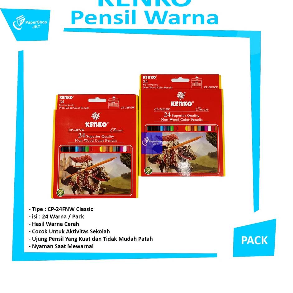 

Paling Terkini KENKO - pensil warna color pencil 24 warna cp-24fnw - set