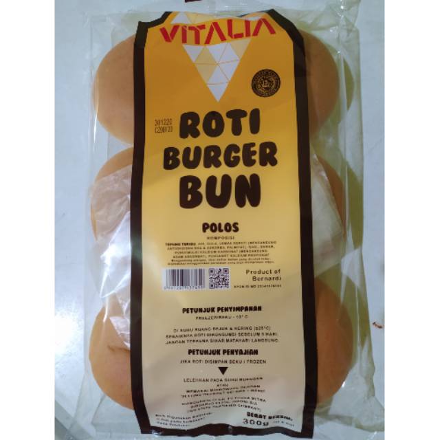 Vitalia roti burger bun besar isi 6pcs