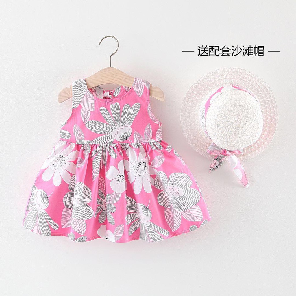 301# dres bunga pink/baju anak terbaru/baju pesta anak termurah import