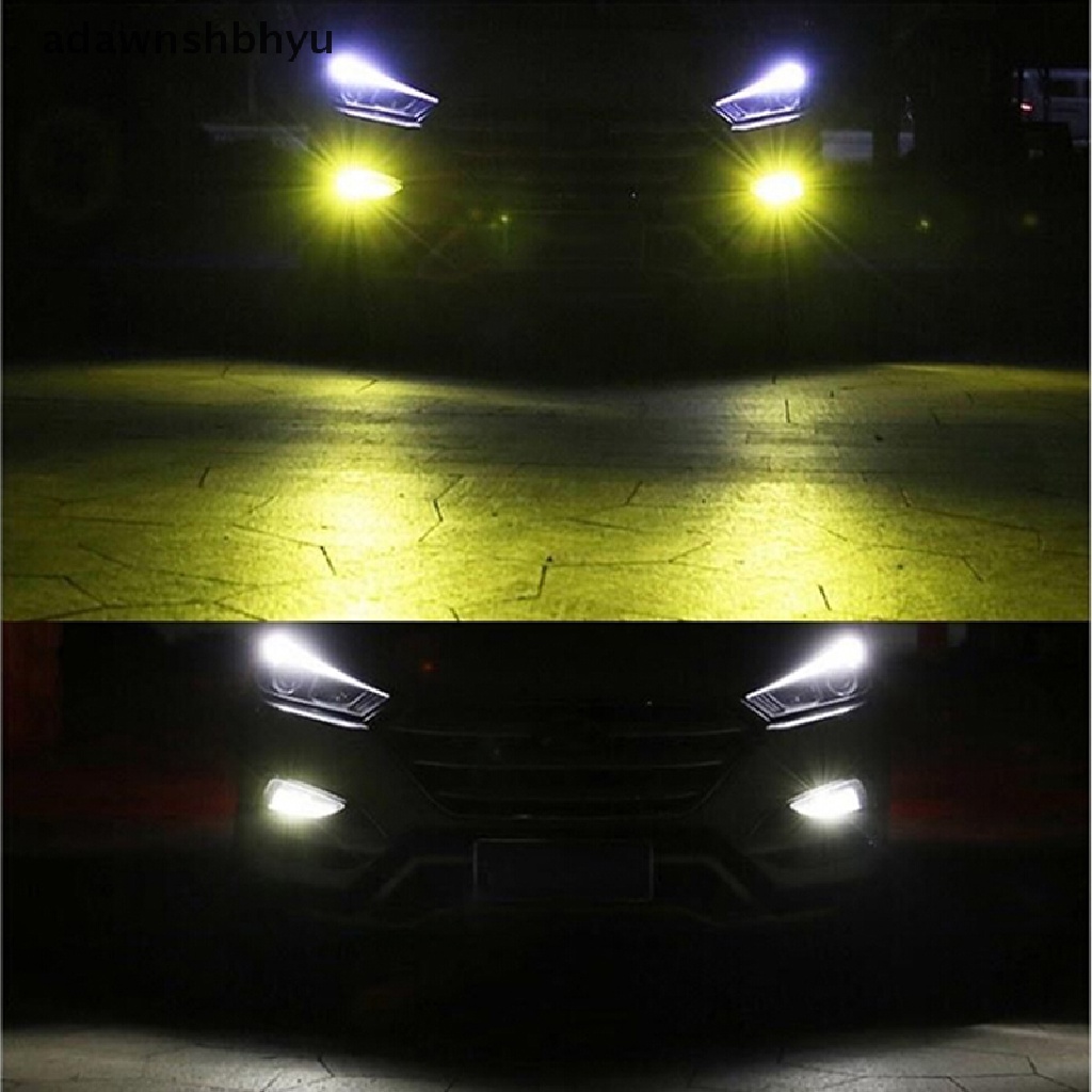 Adawnshbhyu 2Pcs 80W H1/H3/H7/H8/H9/H11/9005/880Lampu Kabut LED Mengemudi Bohlam Putih Kuning