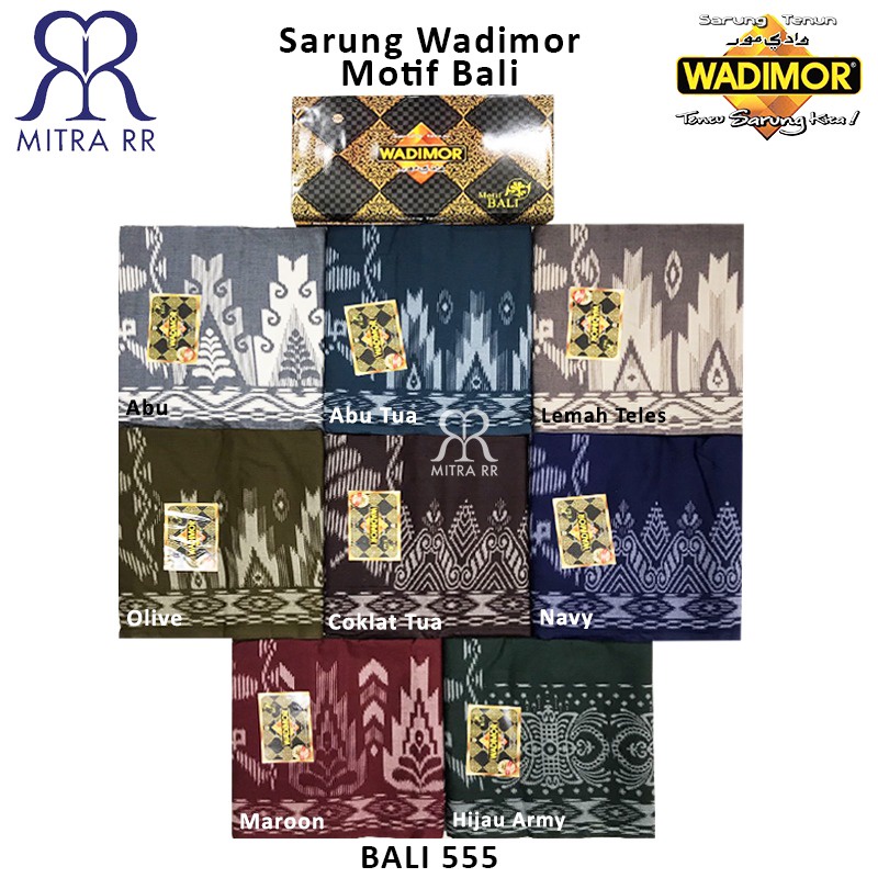 MitraRR Sarung Tenun WADIMOR motif BALI Satuan / Grosir Sarung Dewasa