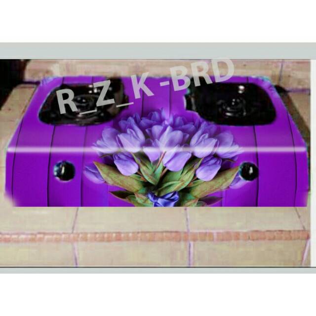 Stiker Kompor 2Tungku Tulip Ungu