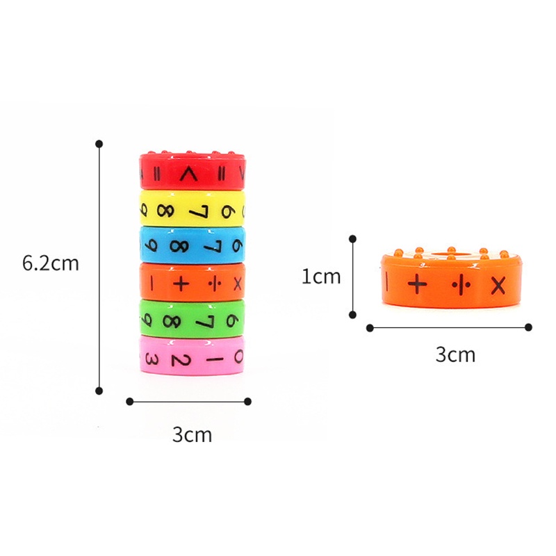 6pcs Mainan Puzzle Balok Bangunan Aritmatika Matematika Magnetik Untuk Edukasi Dini Anak