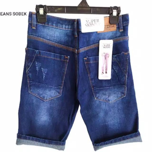 CELANA JEANS PENDEK SOBEK CELANA PENDEK JEANS PREMIUM