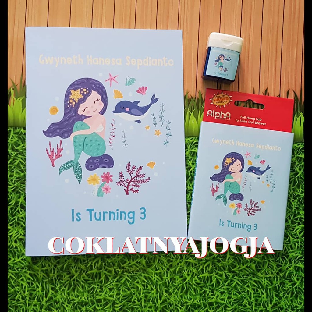 

Goodie Bag isi Buku Aktivitas, Pensil Warna Box dan Rautan Tema Little Mermaid (PO 13 hari)
