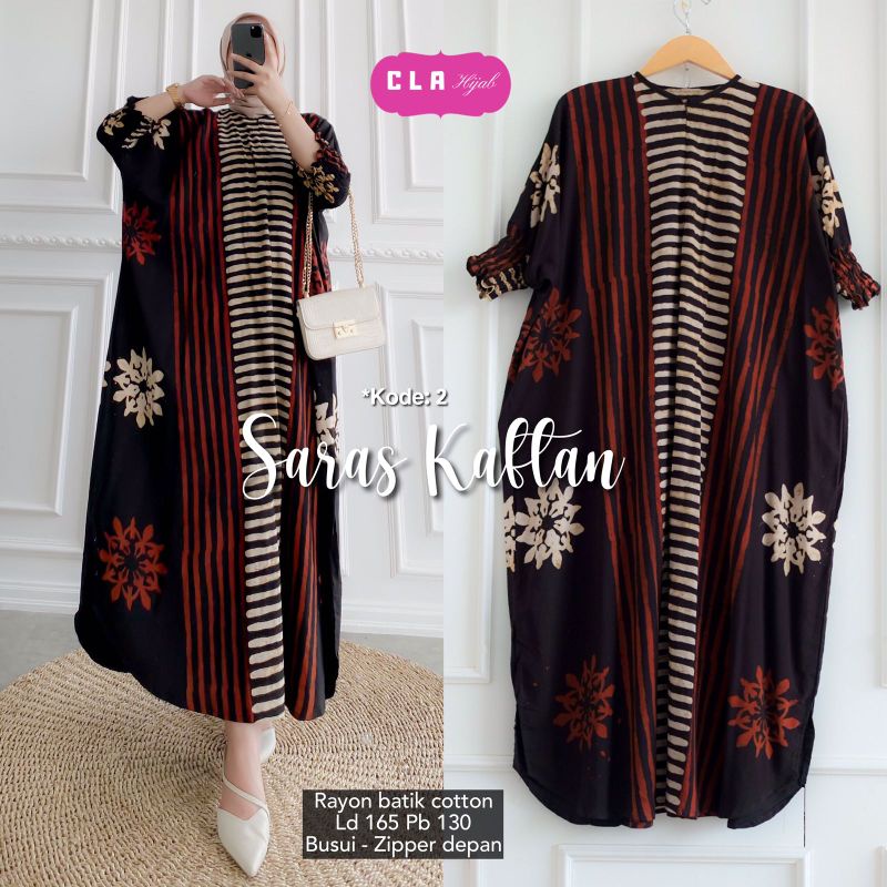 KAFTAN ~ SARAS KAFTAN ~ HENING KAFTAN ORIGINAL CLA HIJAB