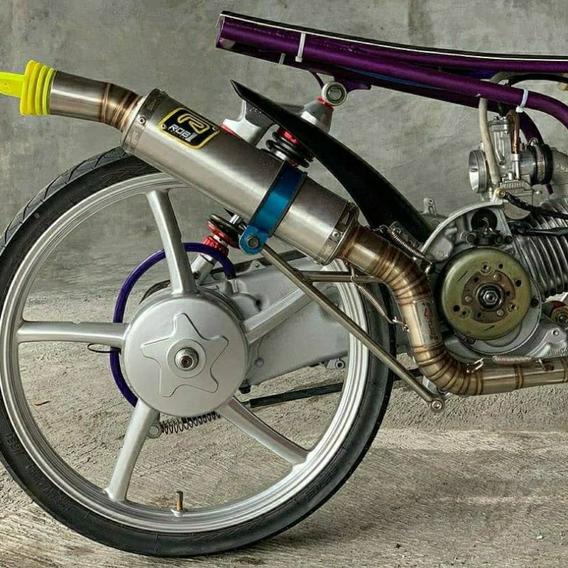 kenalpot mio 200 rob1 racing , knalpot matic 200 tipe db17 stainless