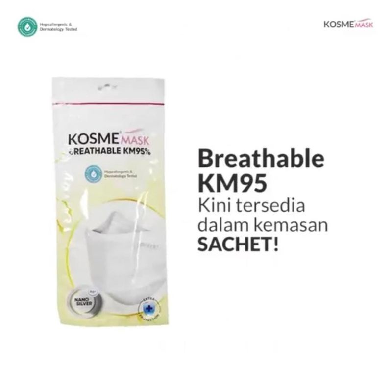 4PCS 4PLY MASKER KF94 EVO KPOP KOREA PUTIH EARLOOP MERK KOSMEMASK SACHET NANO SILVER SIZE DEWASA