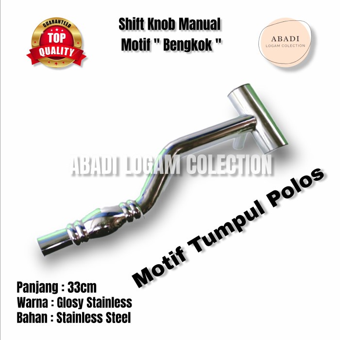 Shift Knob Perseneling Mobil Tongkat Perseneling Variasi Mobil Manual Stainless - polos tumpul Perse