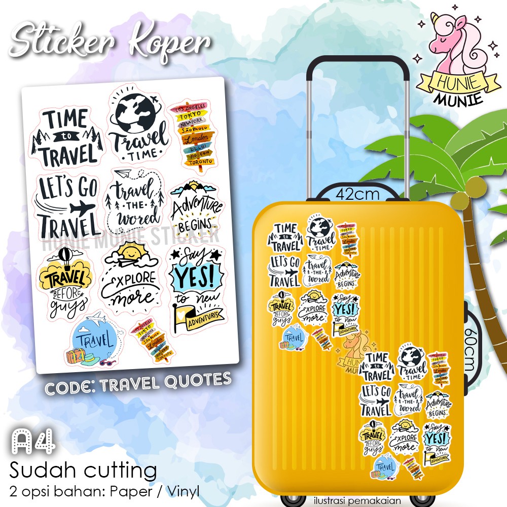 Sticker Koper - Travel Quotes Stiker