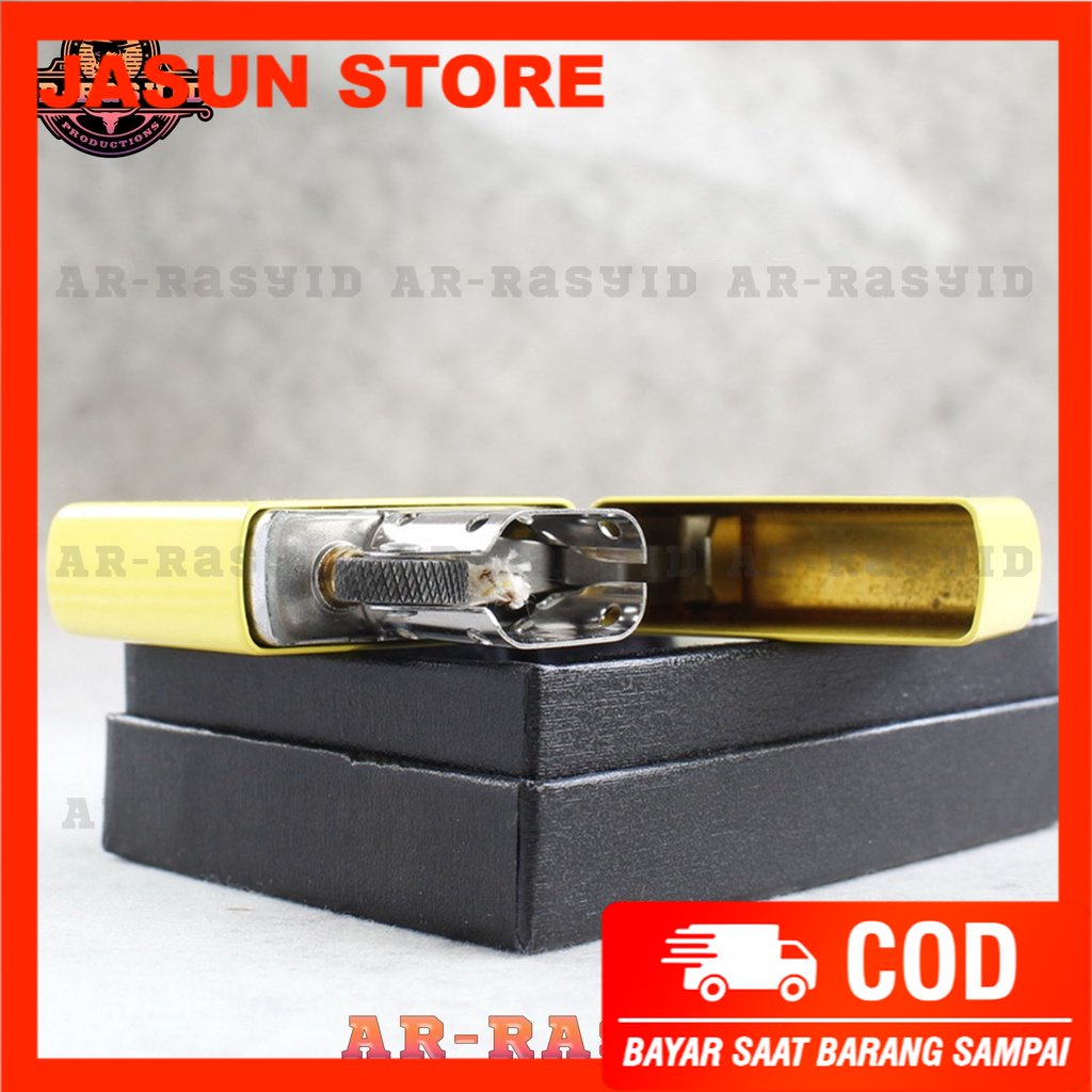 BISA COD! Korek Api Minyak Zippo Matte Yellow Kuning Polos 24839