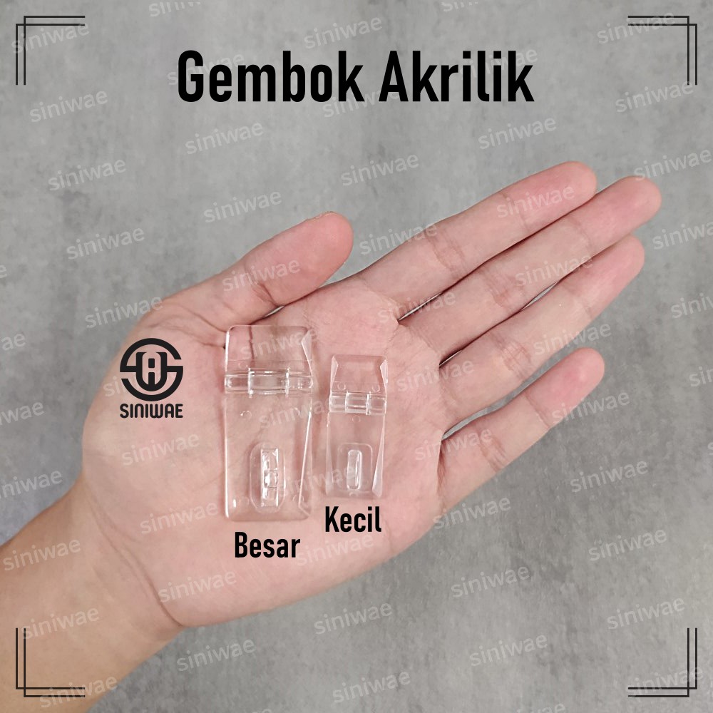 Gembok Akrilik Kunci Transparan Grendel Bening Lock Acrylic Overpal Latch Box Kotak Amal