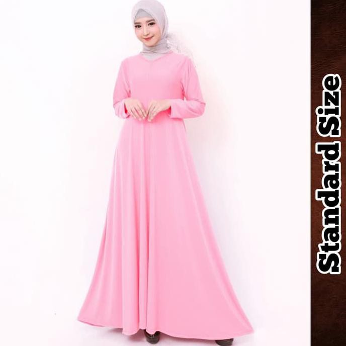 Gamis Jersey / Gamis Polos / Gamis Busui Rok Payung /Baju Gamis Wanita - Navy TERLARIS