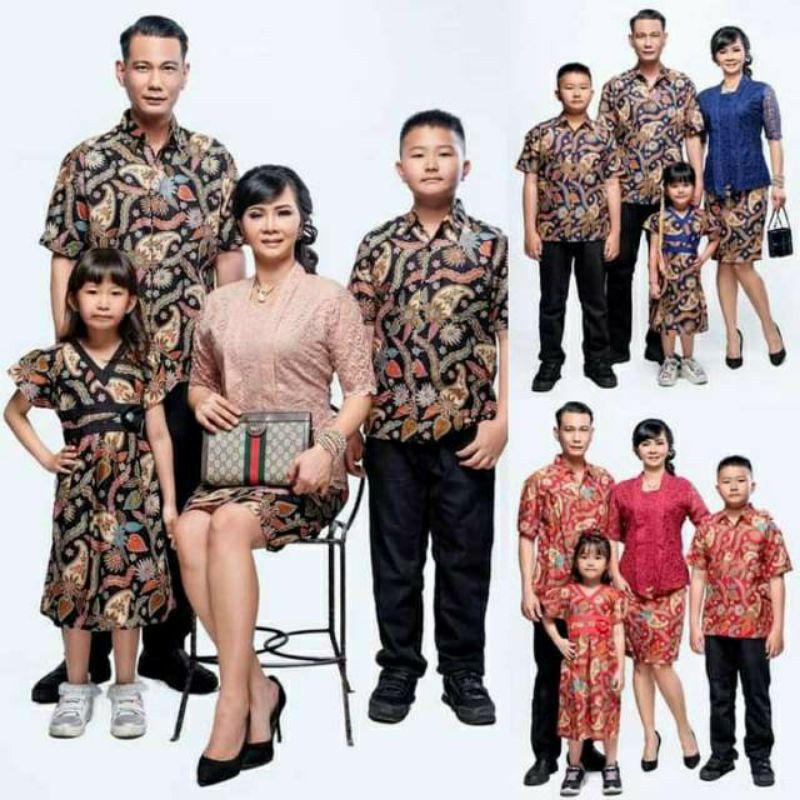 Kebaya Batik Modern Seragam Baju Brokat Lavania Dress Natal Baju Anak Couple Family Keluarga