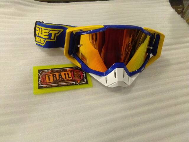 Kacamata Scarlet MX Google Glass Trail 1209/1205/1211/3050 MT Rainbow Plus Clear Glass MED SOLID