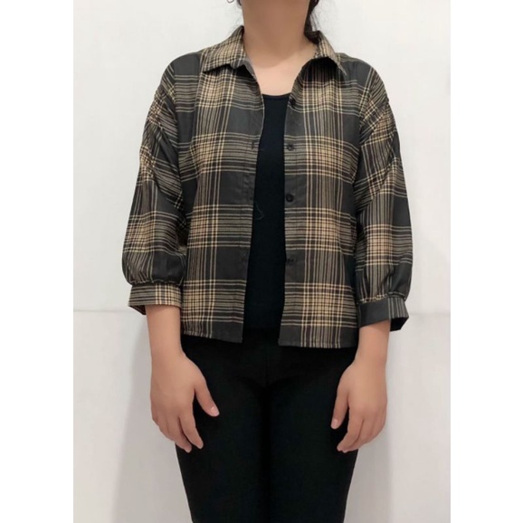 kemeja Guilen/kemeja blueberry/kemeja kotak wanita