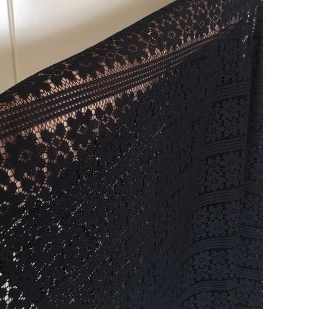 KAIN BROKAT LACE VINTAGE WARNA BLACK HITAM