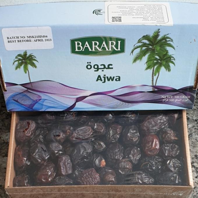 

] kurma Ajwa Barari kemasan 500 gr x 12 pac