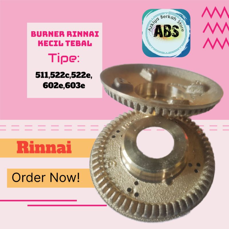 BURNER KUNINGAN TEBAL RINNAI KECIL | BURNER RINNAI KECIL TEBAL