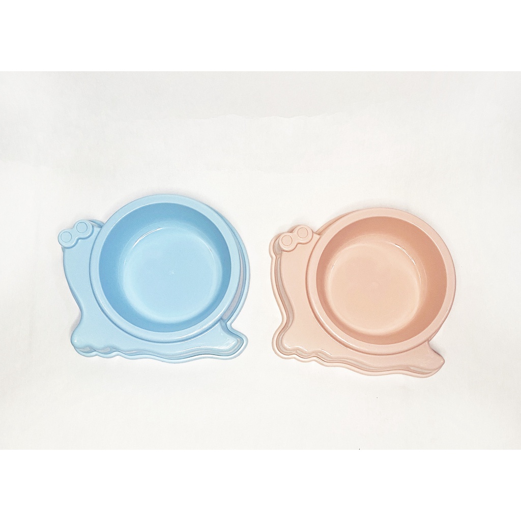 Tempat Makan Anjing Kucing Single Bowl - Pet Bowl Dog Cat Snail Shape Terfavorit