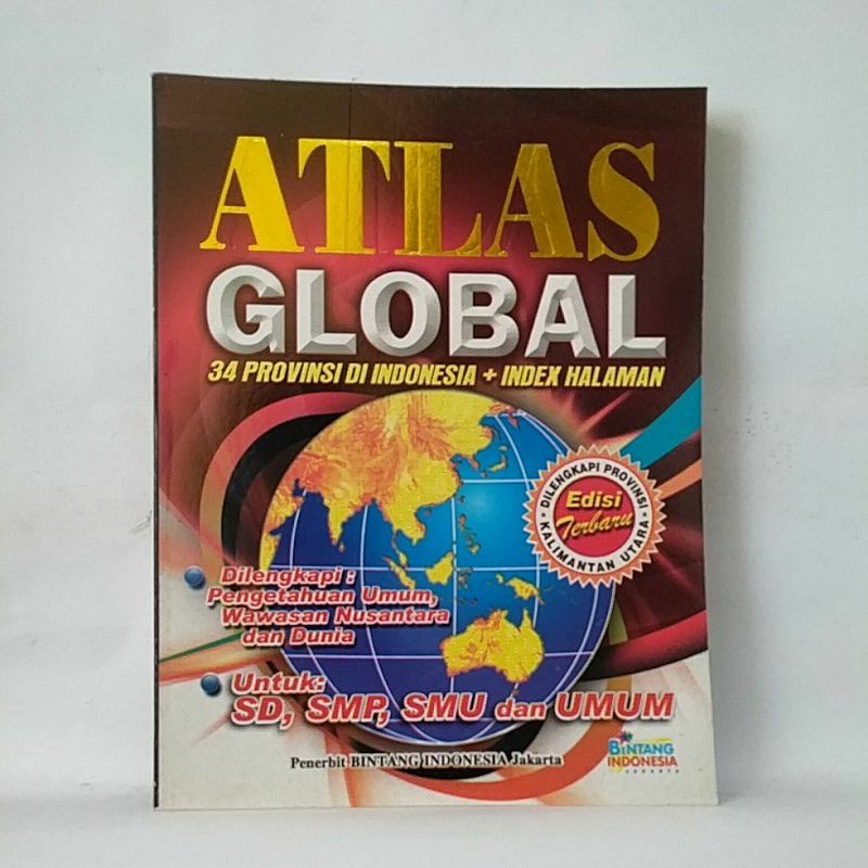 

ATLAS GLOBAL +INDEX ukuran jumbo 24x31 cm