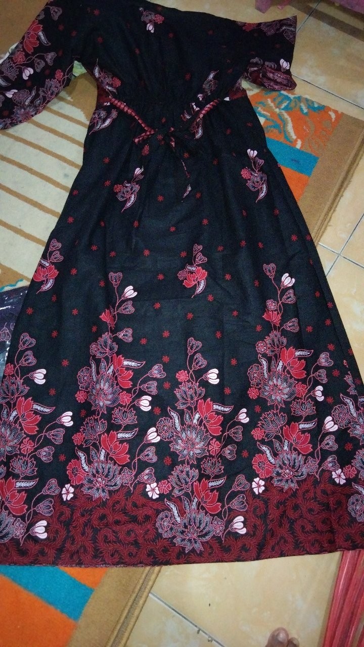 Batik Coupel Keluarga, Family Coupel, Batik Khas Nusantara, Batik Motif Sakura Merah