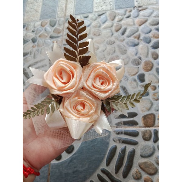 hiasan bunga hantaran seserahan mahar hampers (krem natural)