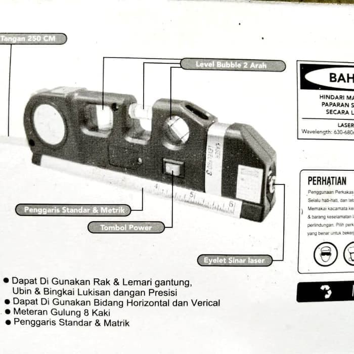 WATERPAS LASER / METERAN LASER 3in1