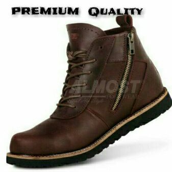 PREMIUM QUALITY SEPATU SAFETY BOOTS ZIPPER KULIT/SEPATU KERJA OUT DOORS LAPANGAN PROYEK/SEPATU ORIGI