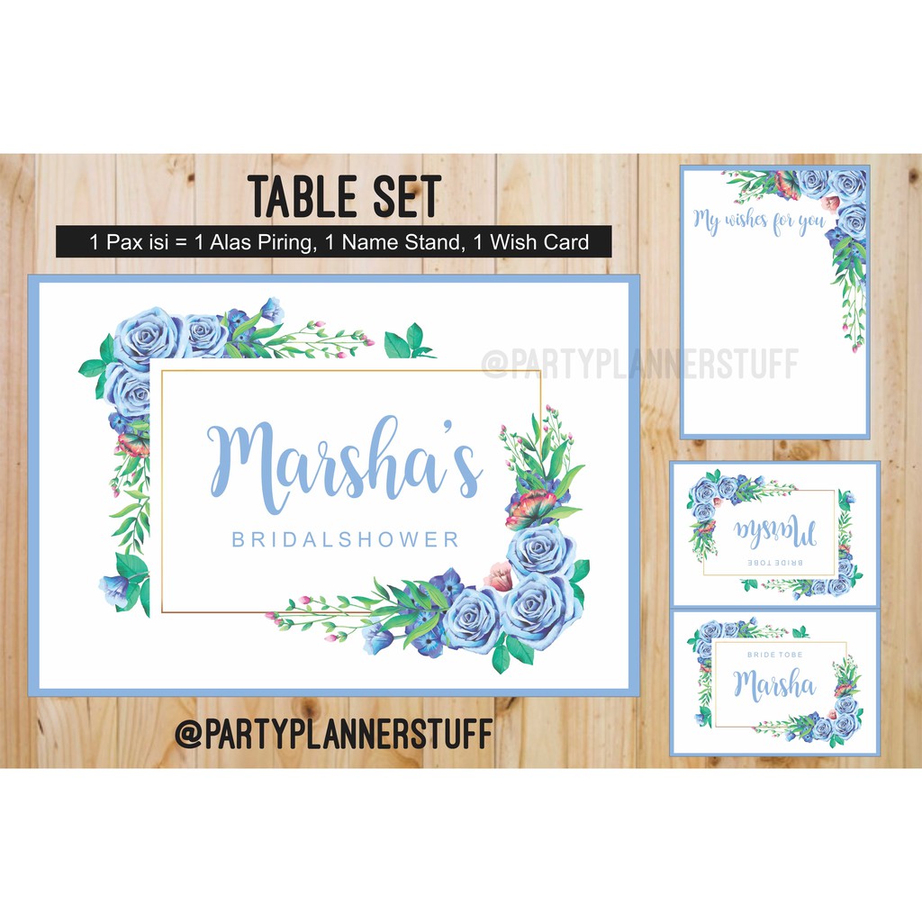 table set bridal shower table set anniversary table set birthday table decor bridal shower murah