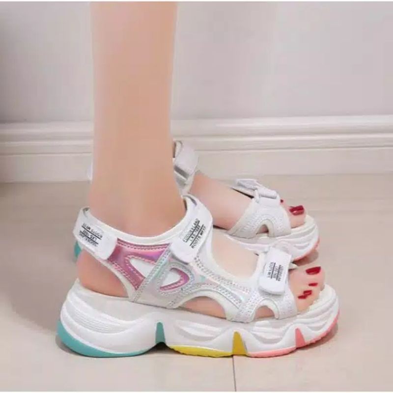 RK Collection - Sandal Wanita Imprt Berhologram Korea style Bd27-5