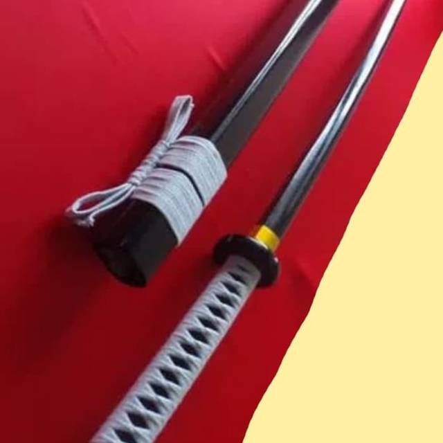 Pedang kayu samurai tsuba maru gata original promo / katana bokken sword (plus sarung pedang)