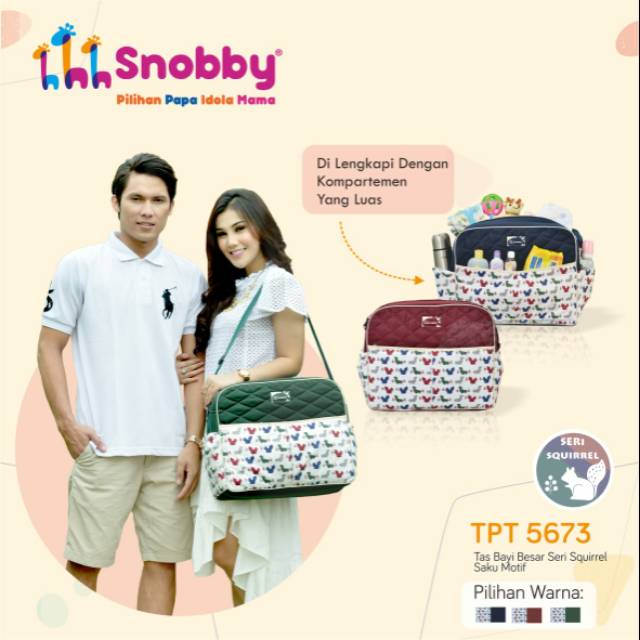 Tas Bayi Besar Saku Motif Snobby Seri Squirrel - TPT 5673