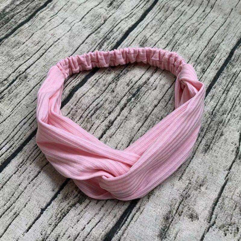 Bando Polos Salur - Bando Bandana Simpul Ala Korea - Headband - Bando Bandana Korea Untuk Wanita-(4-1) #1 Pink