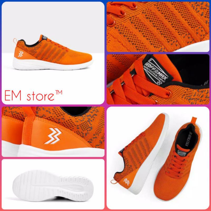 GEOFF MAX x ATHLETICA Original - AT 693 Orange White ¤ Sepatu Running ¤ Sepatu Pria ¤ Sneakers ¤