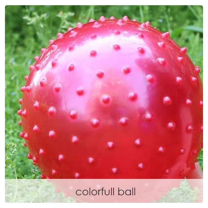Colorfull Ball Bola Karet Warna Model Duri  Bola Gambar Bola Pompa Bola Sepak