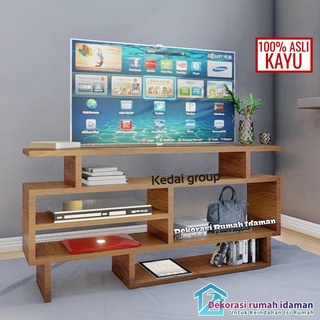 Meja Tv Minimalis Rak Tv Desain Modern Estetik Bahan Kayu Buffet Tv Estetik Serbaguna Multifungsi Co