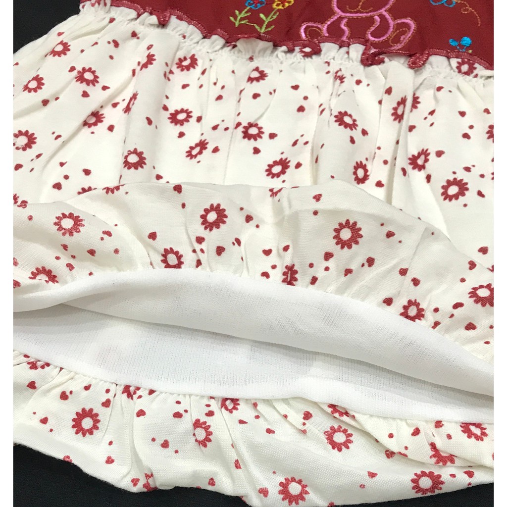 BAYIe - Baju bayi Perempuan Dress Ballon Kelabang motif BEAR PLANET KIDS usia 0-12 bulan