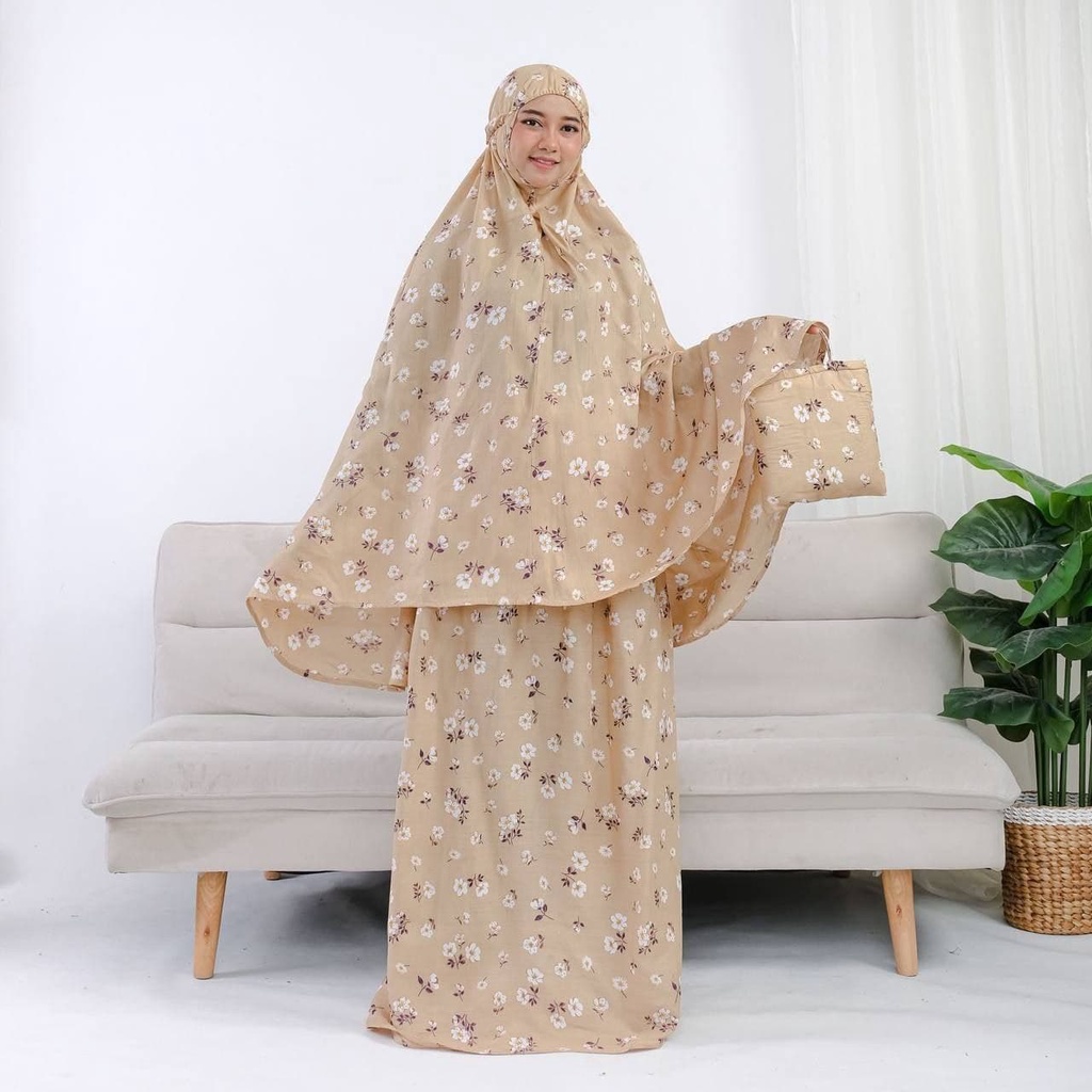 dnd.saurus Mukena Bali Dewasa Aisyah Katun Rayon Motif Bahan Adem dan Jatuh Mukena Dewasa Murah