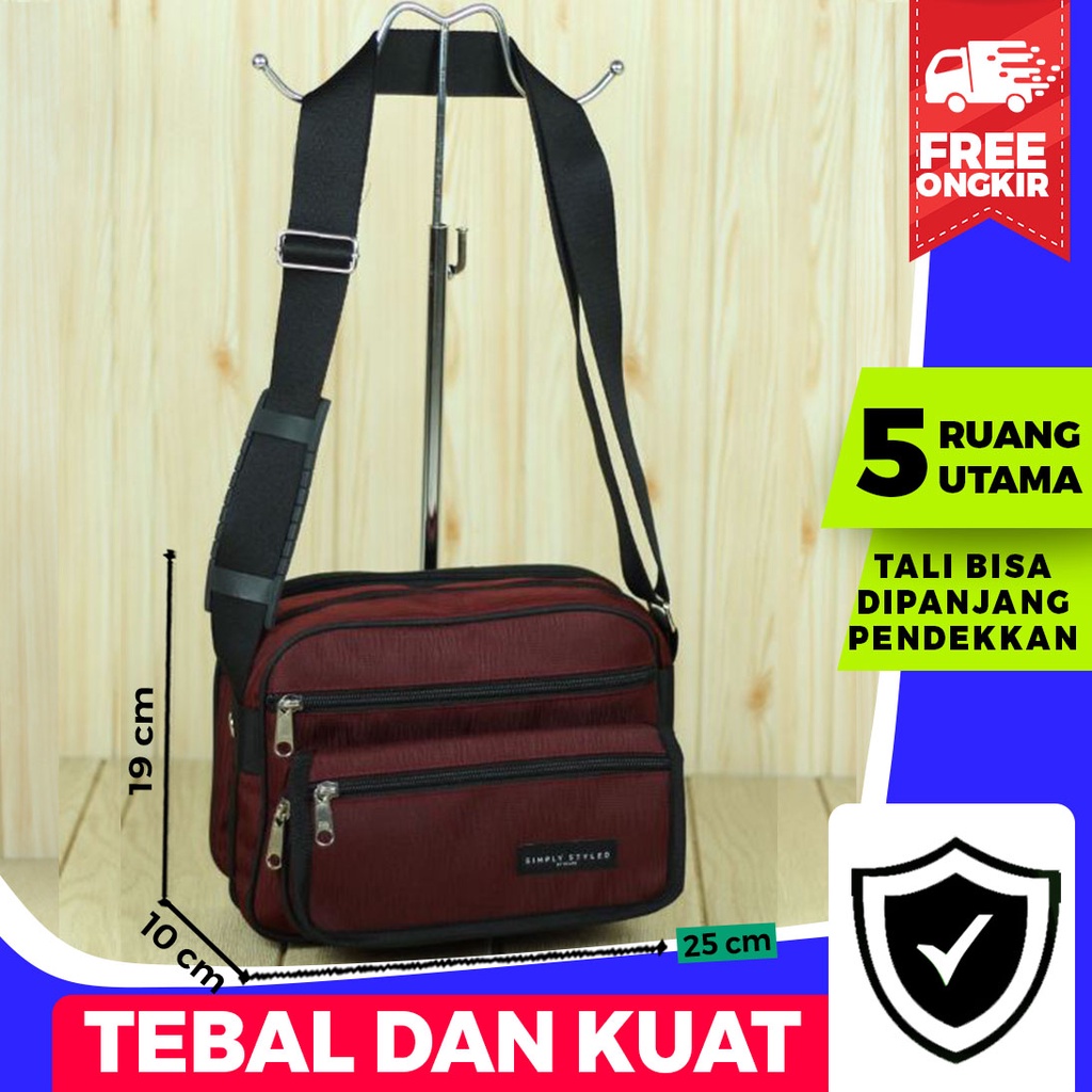 Sling Bag Pria Wanita Simply Tas Selempang Kasual Premium Berkualitas Tas Slempang Daily Use Keren