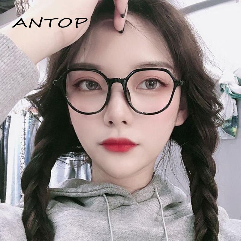 COD Kacamata Korea Gradient Transparent Wanita Kacamata Anti Radiasi Anti Blue Light Untuk Fashion retro flat Eyeglasses ANTOP