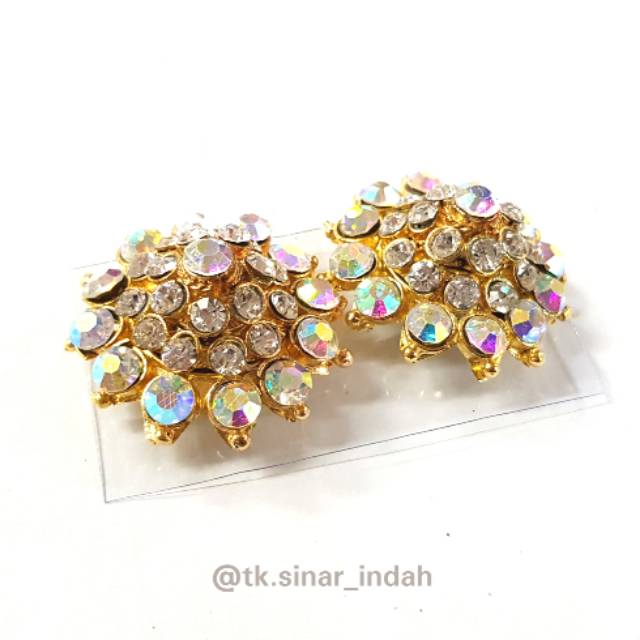 Giwang/Anting Jepit Pengantin Adat (Mata Besar)