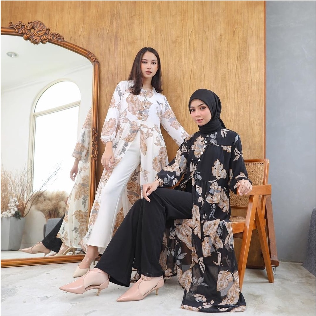 BEFAST - ZEC OOTD Wanita Dress MIUZ / Spring Dress / Dress Wanita Muslimah / Dress Lengan Panjang / Dress Keluaran Terbari 2022 / Dress Casual / Dress Motif / Dress Remaja Kekinian