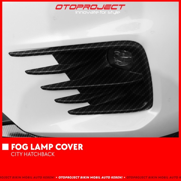 Fog Lamp Cover Mobil All New City Hatchback 2021 Cover Lampu Carbon