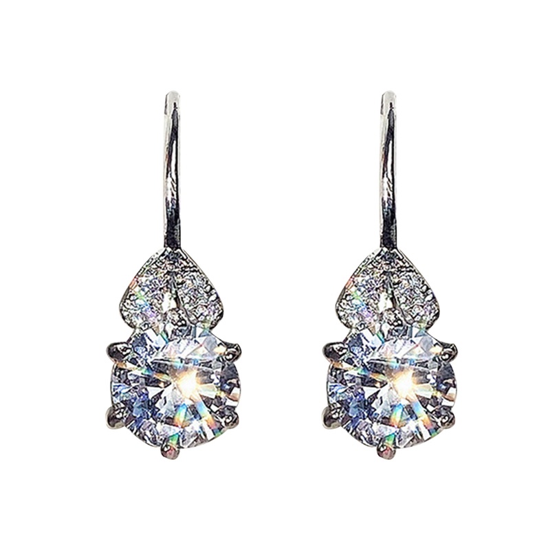 Anting Kristal Cubic Zirconia Gaya Romantis Untuk Wanita