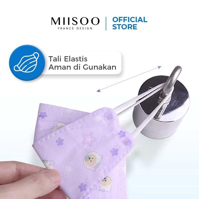 MIISOO Disposable Mask EVO Anak Motif N95 KN95 BFE 95% Masker