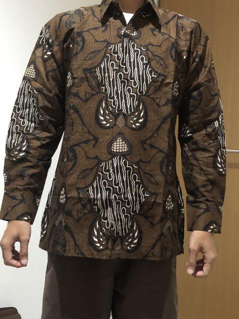 Giandra Kemeja Batik Pria Atasan Batik Baju Batik Pria Lengan Panjang Batik Modern Ori By Gba