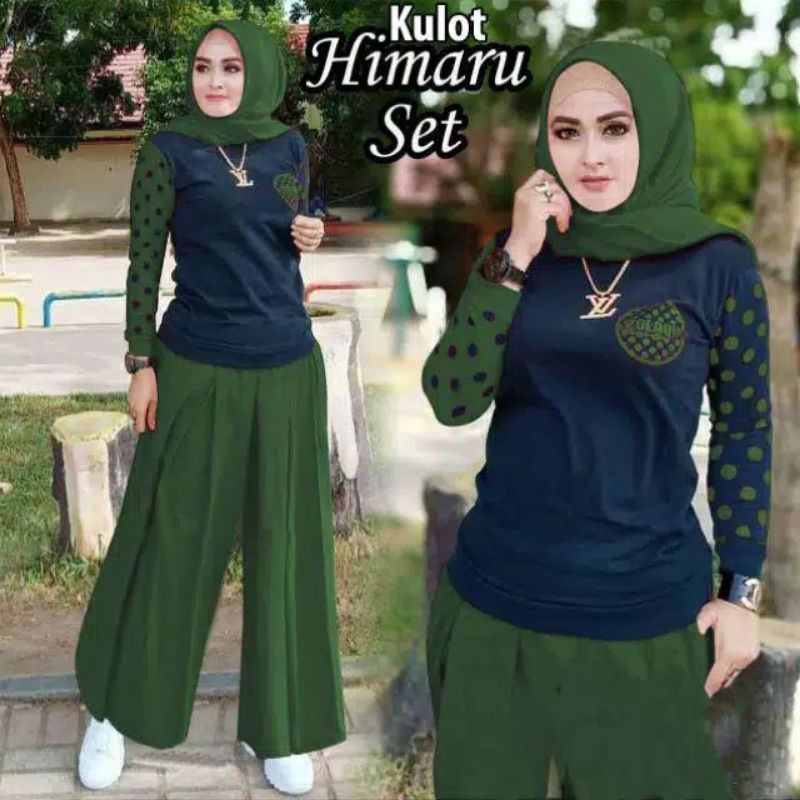 XOS - SET HIMARU / SETELAN REUNIAN / FASHION MUSLIMA / COD✅ (Good Quality)