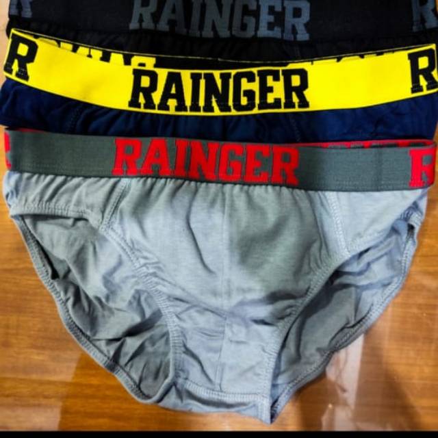 CELANA DALAM RAINGER  PRIA, CD RAINGER RANGER KATUN , TEBAL, NYAMAN, KARET LUAR ELASTIS  1 PACK ISI 3 PCS